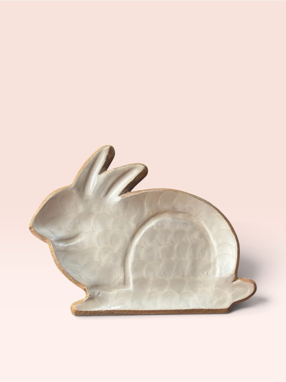 Hand Crafted Bunny Tray by Two's Company